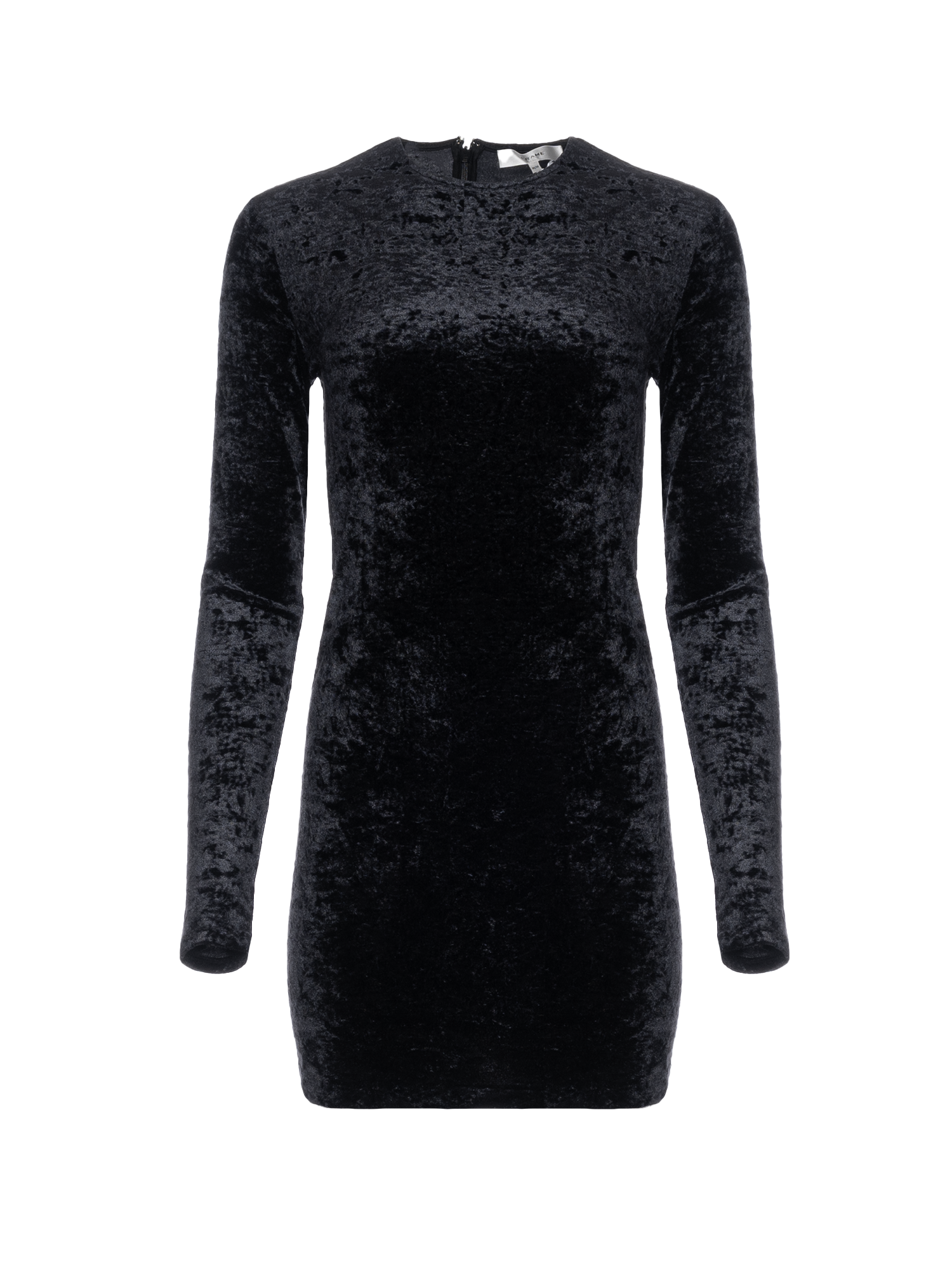 Crushed velvet long sleeve dress online