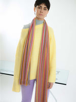 Abstract Multi-Striped Wool Scarf