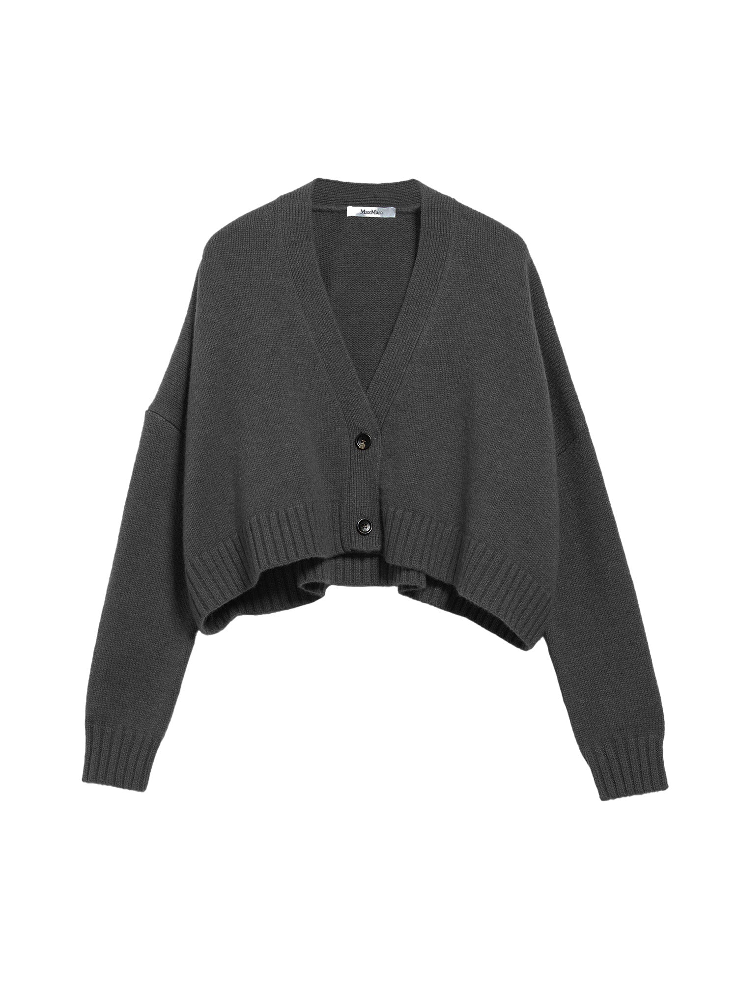 Max Mara Sabbia Cropped Cardigan Hangar9 Designer Fashion Canada Dark Grey XS