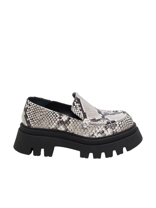 Dorothee Schumacher Exotic Coolness Loafer Grey Snake Mix