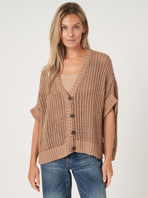 Repeat Oversized Knitted Poncho