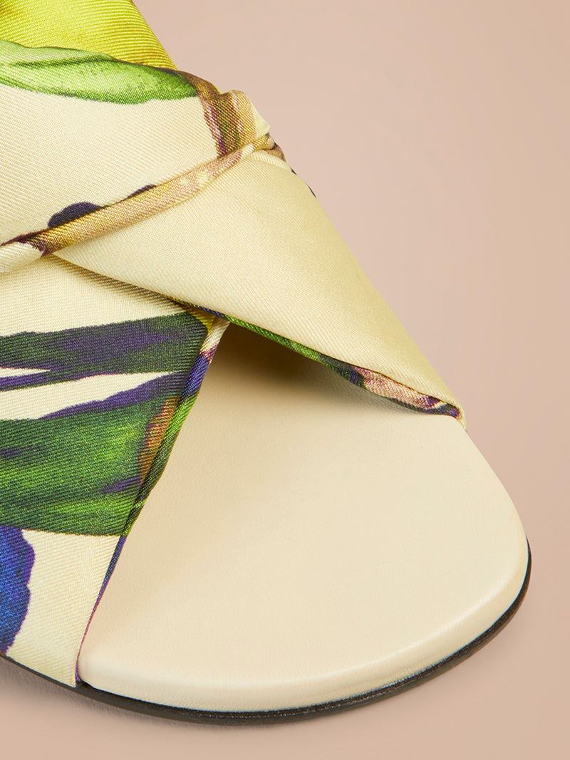 Erika Cavallini Criss Cross Floral Sandals