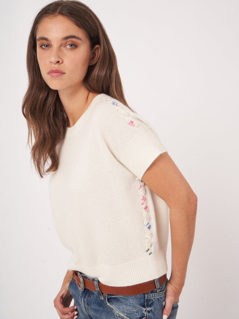 Repeat Sweater with Printed Braided Detail