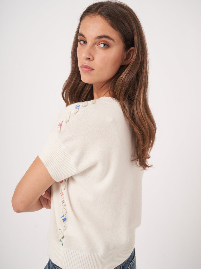 Repeat Sweater with Printed Braided Detail