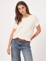 Repeat Sweater with Printed Braided Detail