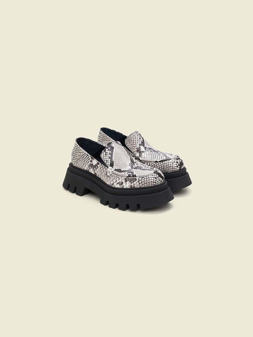 Dorothee Schumacher Exotic Coolness Loafer Grey Snake Mix