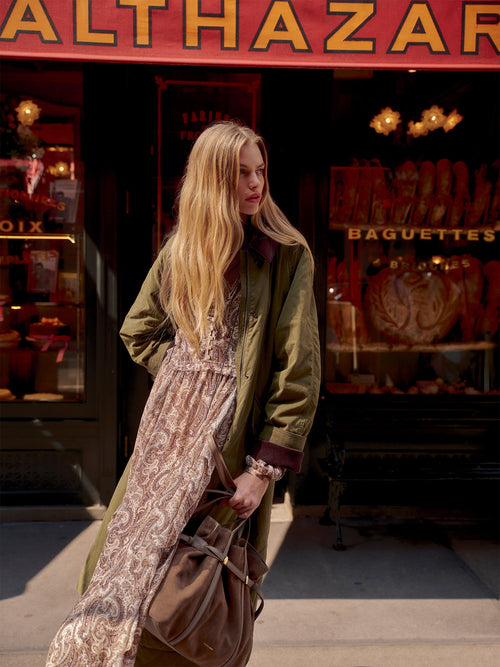 Veronica Beard Dietz Wax Coated Field Jacket