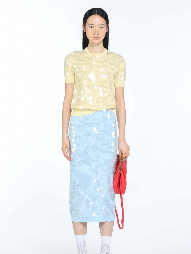 N°21 Pallet Sequin Knit Skirt