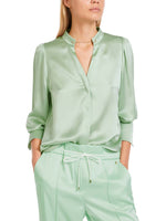 Marc Cain Satin Blouse with Collar Chain