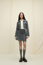Dorothee Schumacher Casual Attraction Cropped Jacket Smokey Grey