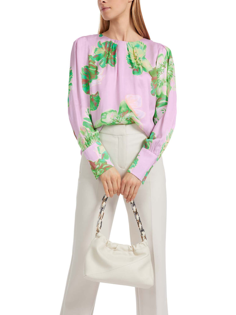 Marc Cain Printed Long Sleeve Top Bright Lavender