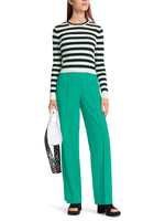 Marc Cain Striped Sweater with Metallic Trims