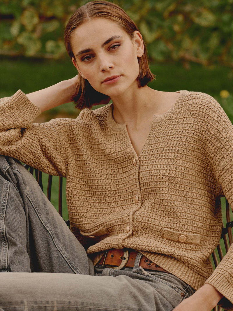 Repeat Knitted Button Down Cardigan