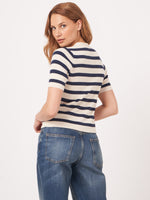 Repeat Rib Knit Striped Cardigan