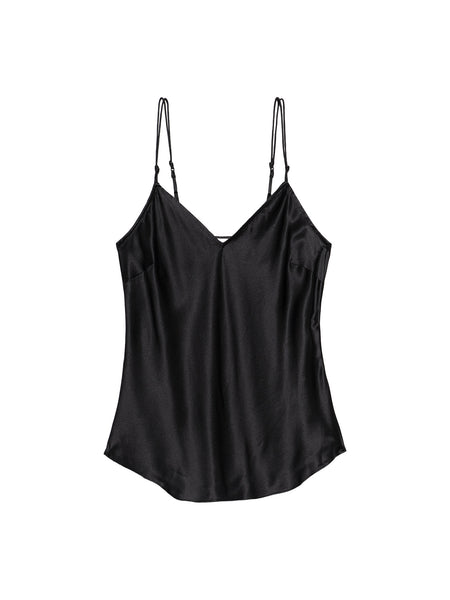 DREAMY CAMISOLE / 墨(BLACK) Bryna Silk Lace Camisole in black - Fredas