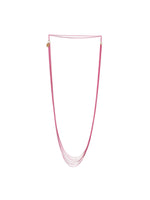 Antura Long Painted Necklace Fuchsia