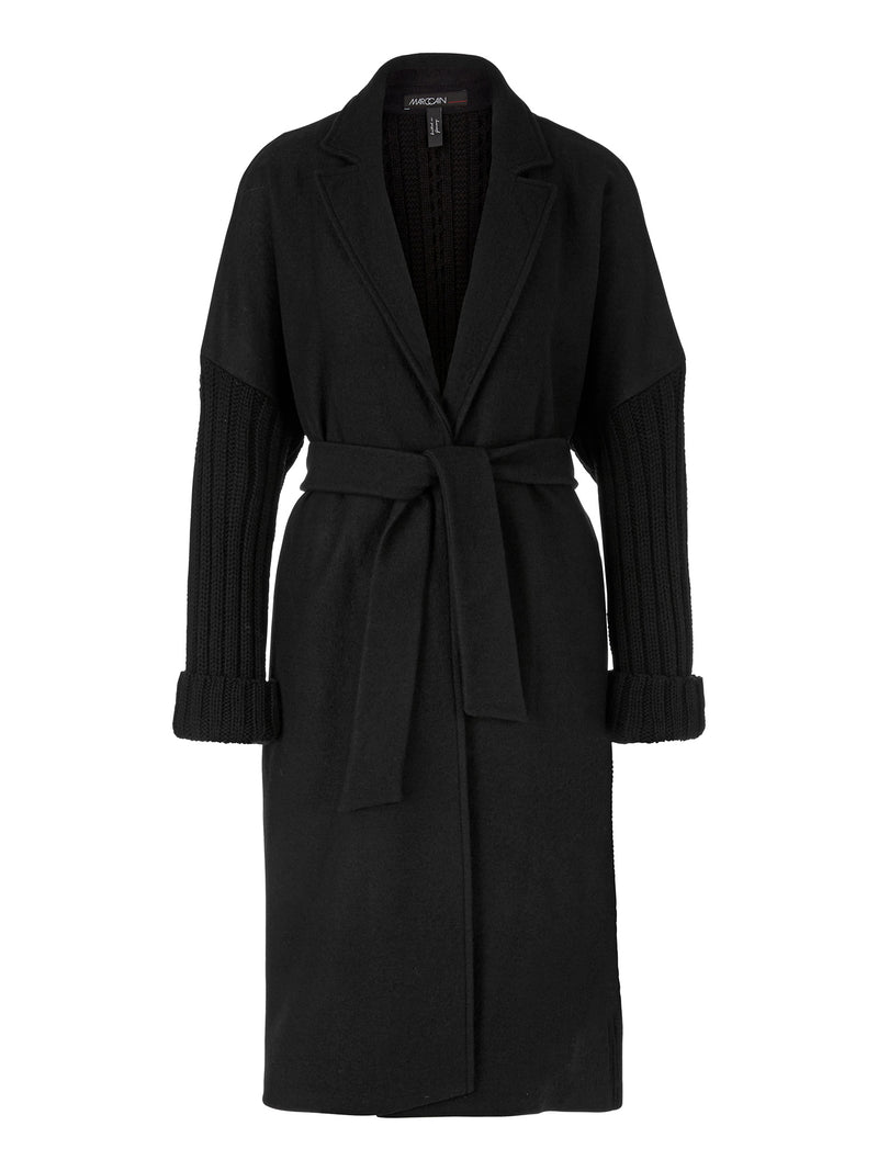Marc Cain Knit Sleeve Belted Wrap Coat