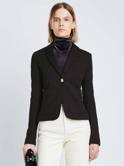 Proenza Schouler Jersey Suiting Blazer Black 