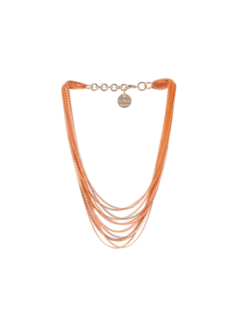 Antura Short Painted Necklace Orange