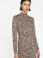 Frame Jacquard Turtleneck Sweater Dress