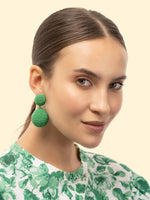 Deepa Gurnani Teslana Earrings Green