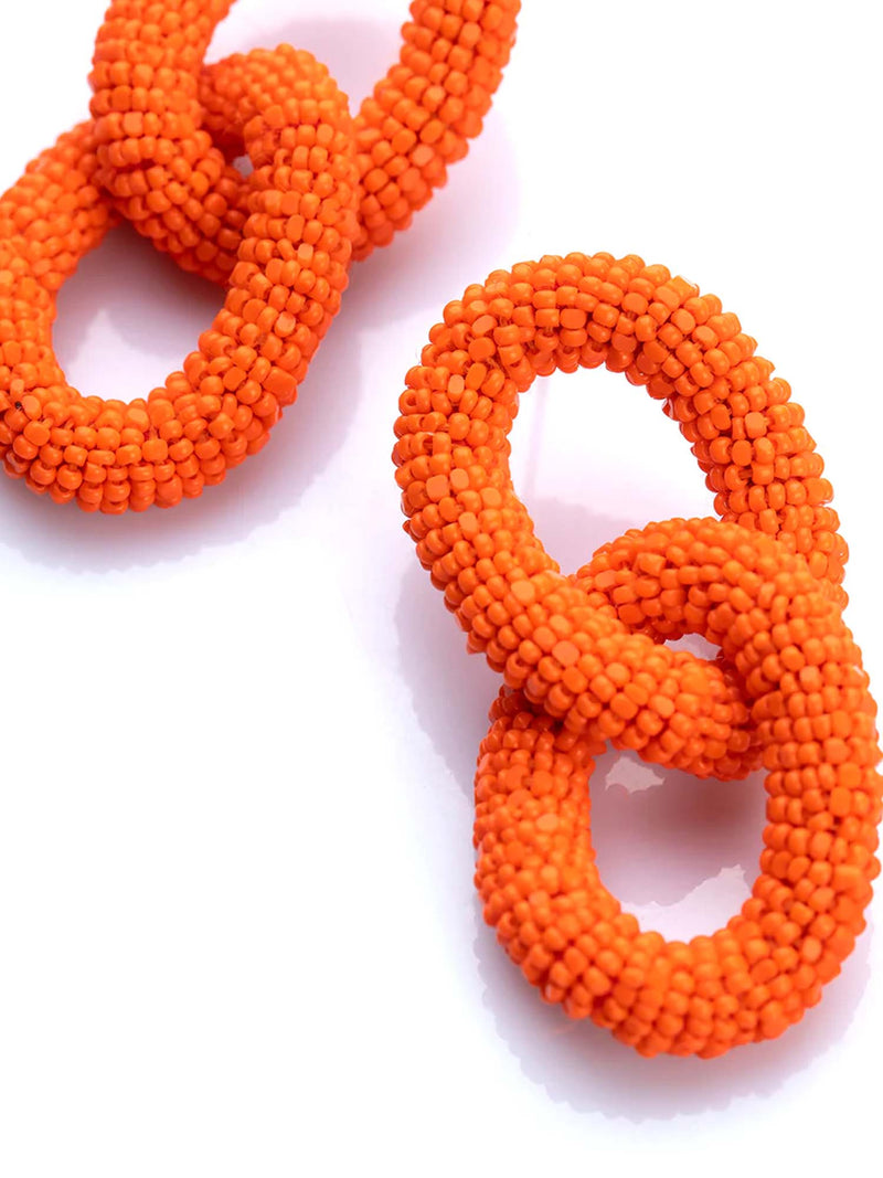 Deepa Gurnani LouLou Earrings Orange