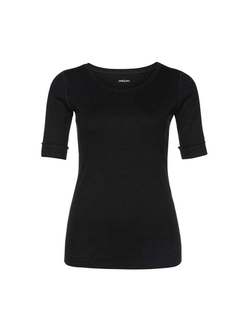 Marc Cain Round-Collar Shirt with Short Sleeves