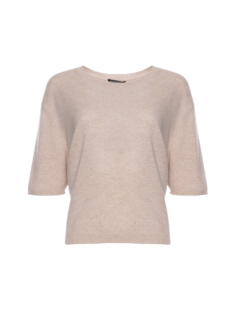 Repeat Cashmere Knitted Short Sleeve Pullover