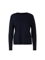 Marc Cain "Rethink Together" Patch Pocket Sweater Midnight Blue