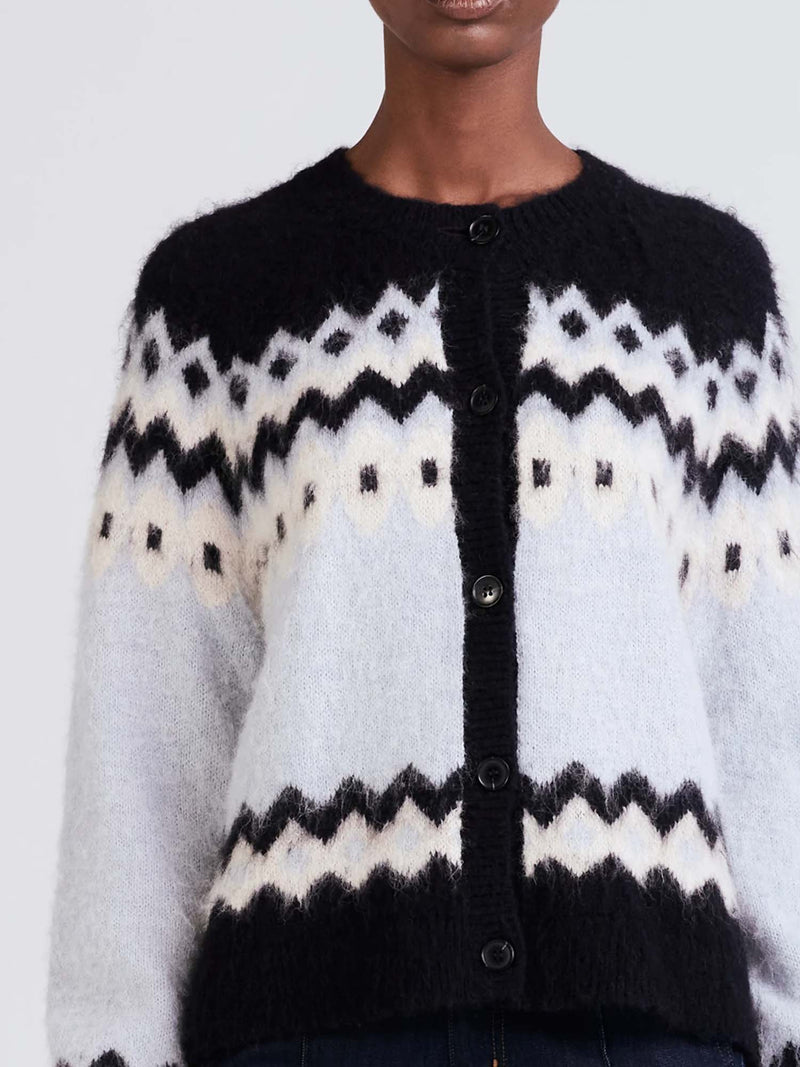 Derek Lam 10 Crosby Elani Fair Isle Cardigan