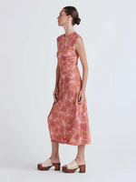 Derek Lam 10 Crosby Pamela Sleeveless Slit Dress Pink Multi