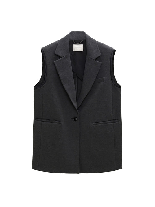 Dorothee Schumacher Emotional Essence Vest Dark Charcoal Grey