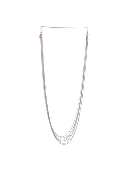 Antura Long Painted Necklace White