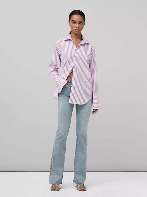 Rag & Bone Diana Striped Shirt Pink