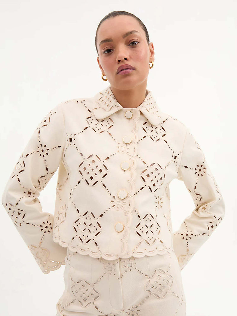 Veronica Beard Adelaide Eyelet Jacket