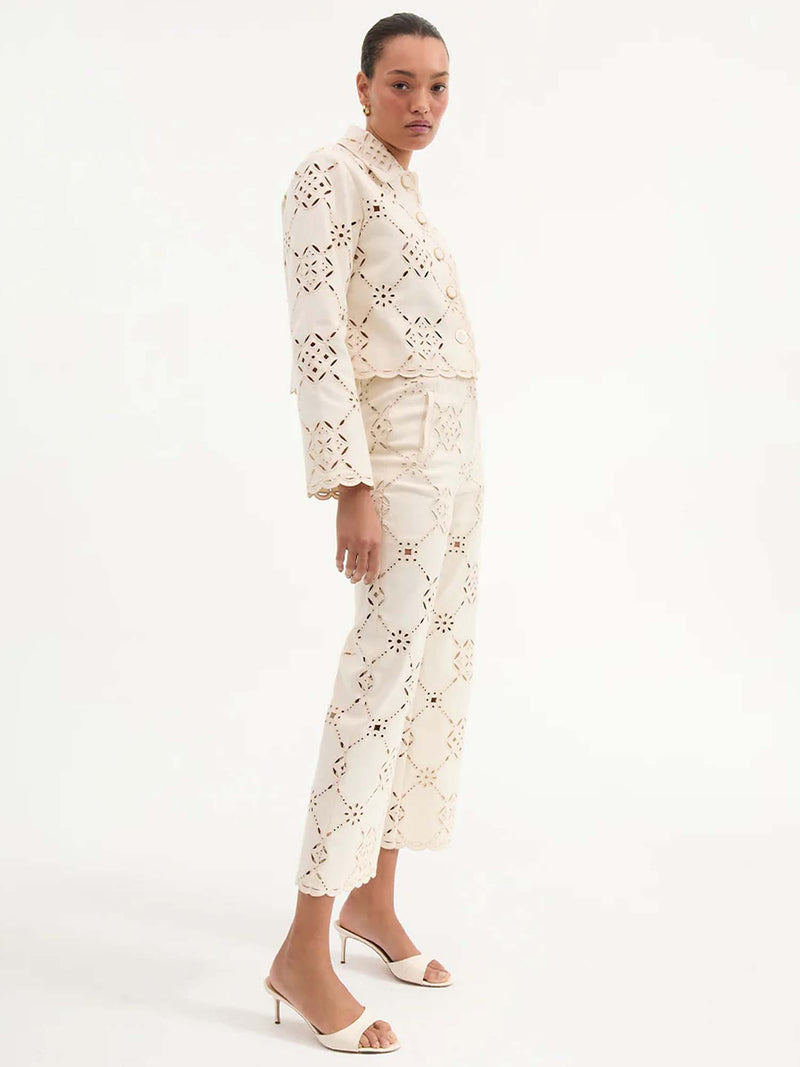 Veronica Beard Adelaide Eyelet Jacket