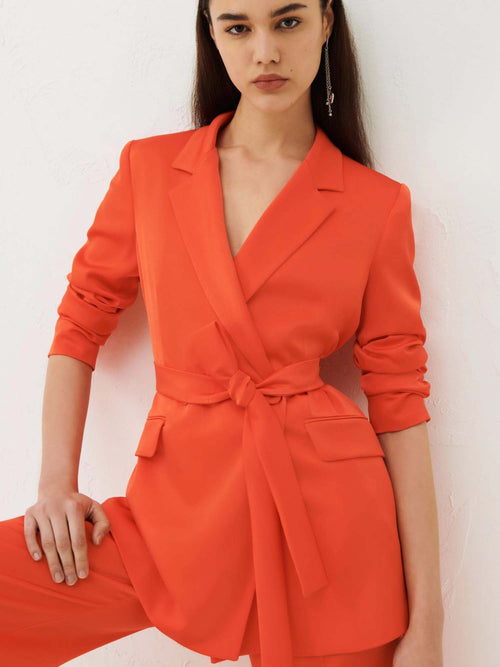 Marella Andina Satin Blazer Orange
