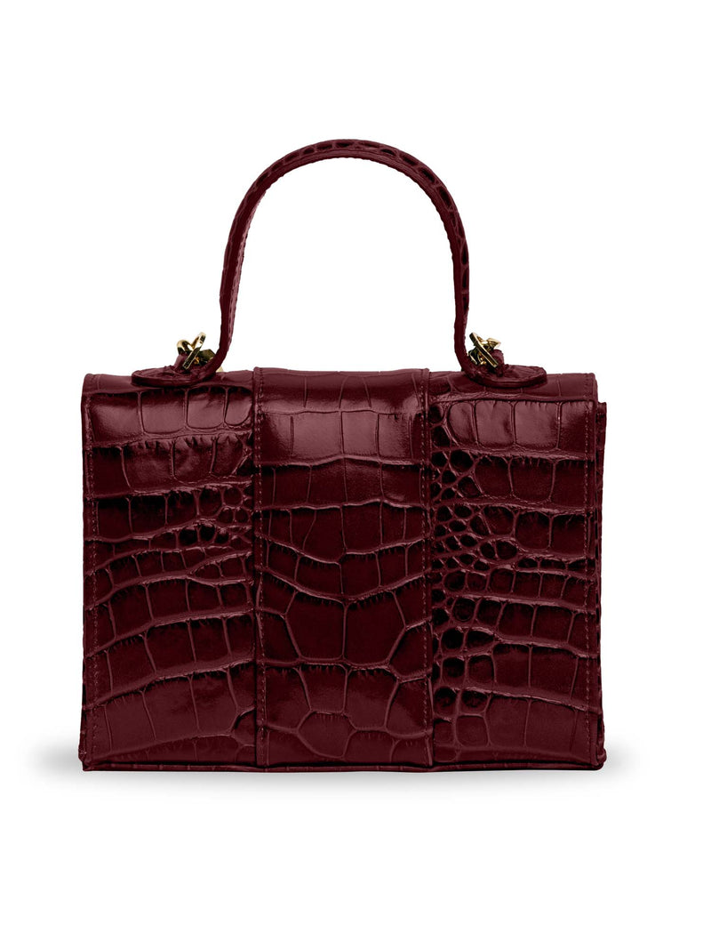 Liselle Kiss Meli Crocodile Leather Handbag