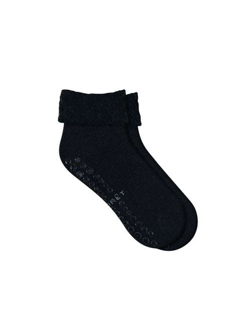 Bleuforêt Non-Slip Brushed Socks with Fluffy Detail Trim