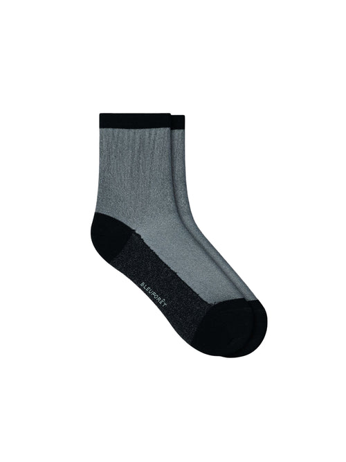  Bleuforêt Short Sheer Colourblock Socks - Black