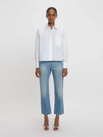 Victoria Beckham Cropped Long Sleeve Shirt
