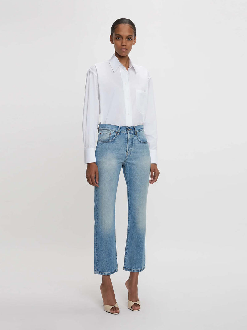 Victoria Beckham Cropped Long Sleeve Shirt
