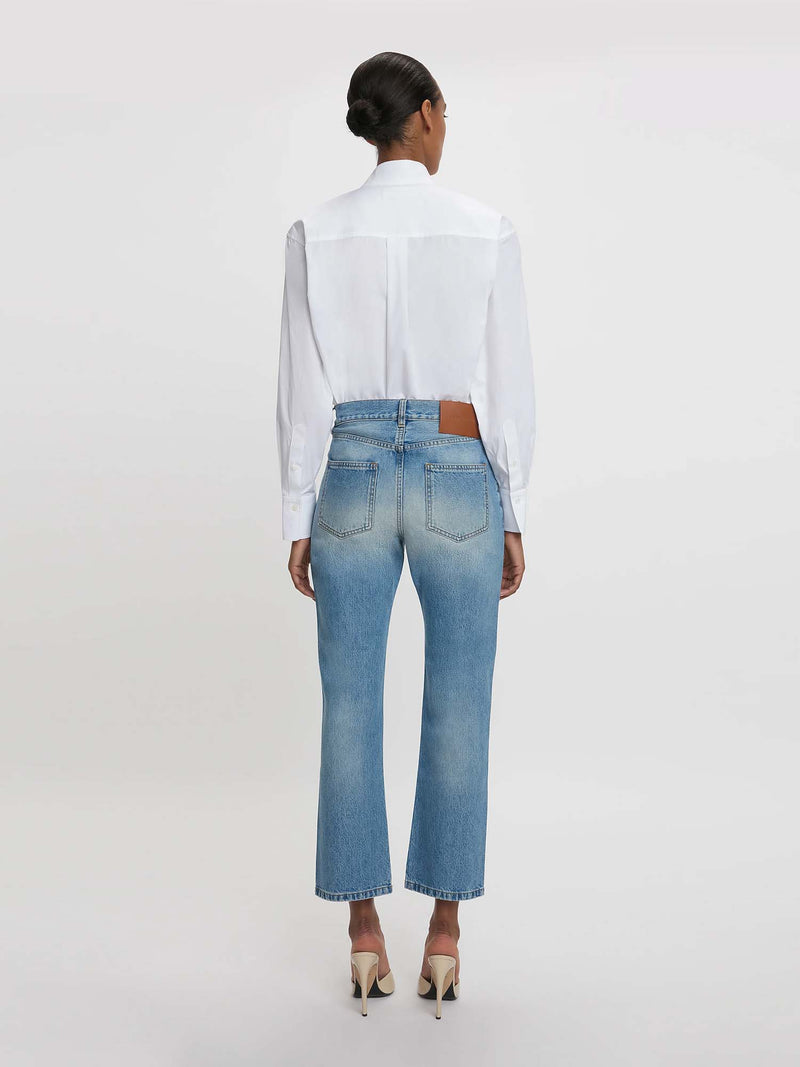 Victoria Beckham Cropped Long Sleeve Shirt