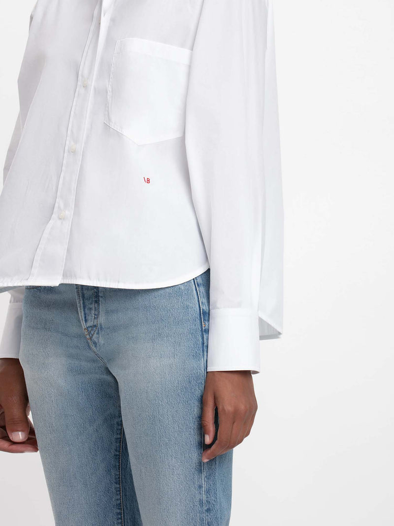 Victoria Beckham Cropped Long Sleeve Shirt