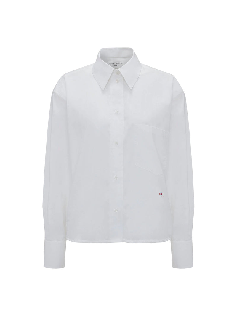 Victoria Beckham Cropped Long Sleeve Shirt