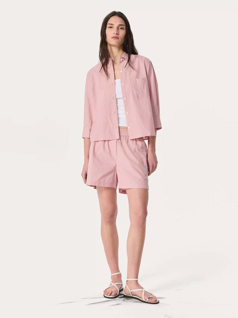 Rag & Bone Emma Stripe Poplin Shorts