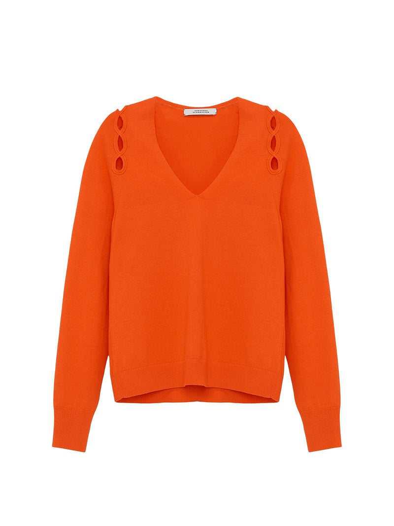 Dorothee Schumacher Essential Ease Pullover Long Sleeve Spiced Orange