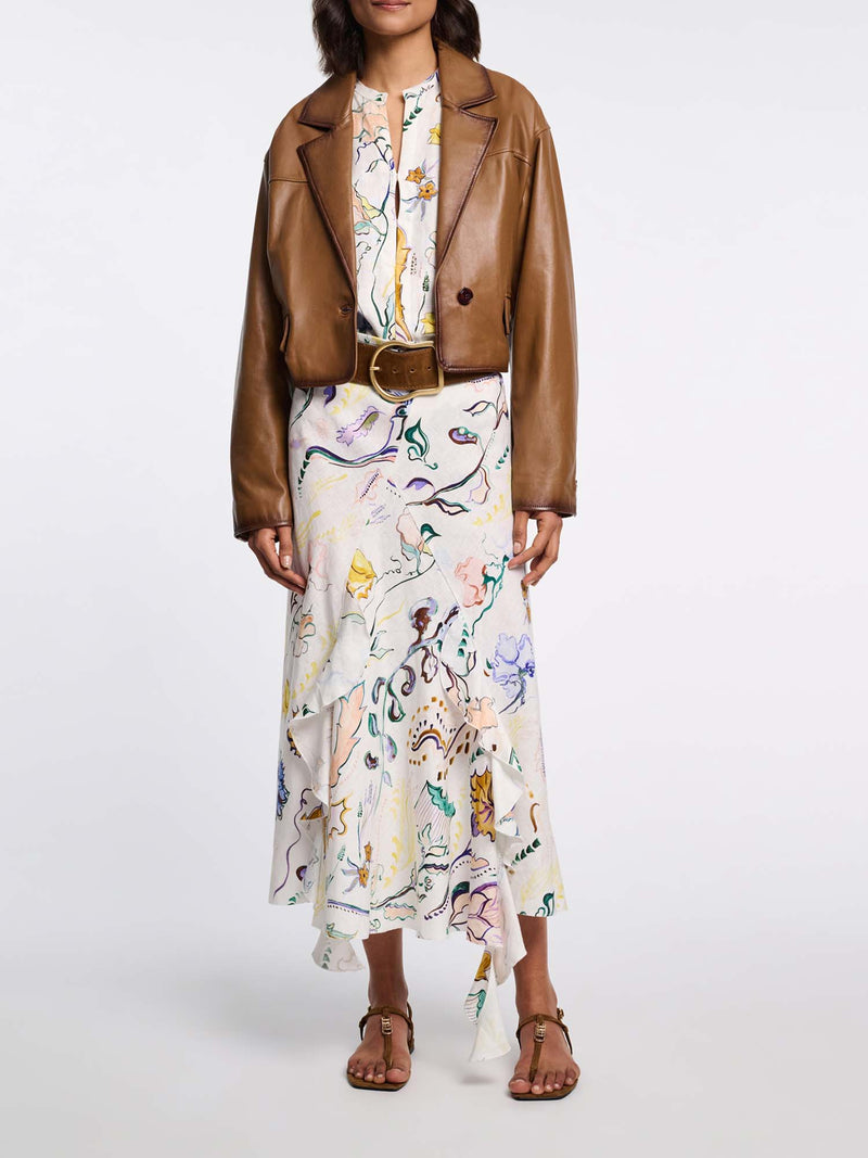 Dorothee Schumacher Floral Power Printed Linen Blouse