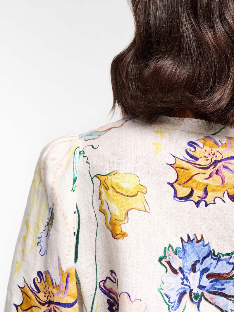 Dorothee Schumacher Floral Power Printed Linen Blouse