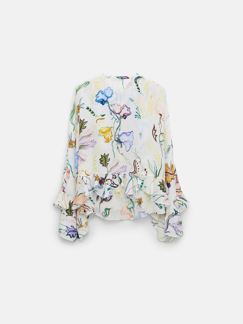 Dorothee Schumacher Floral Twist Tie Detail Blouse